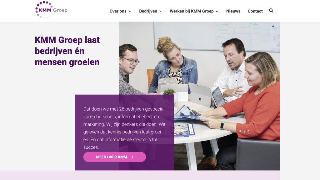 KMM Groep | tekst nieuwe website