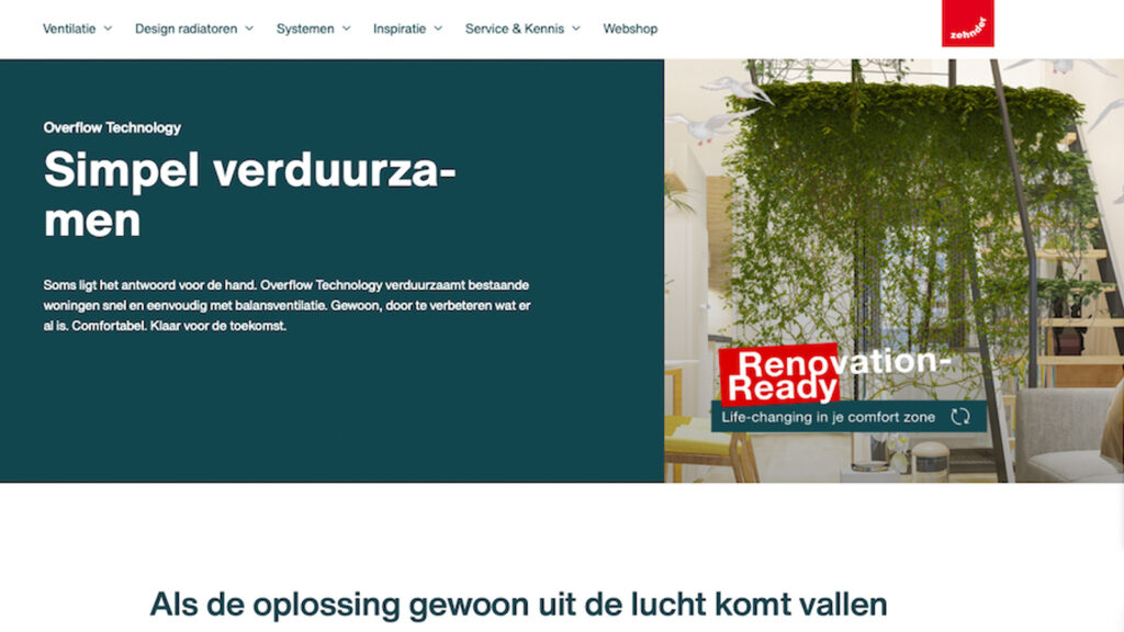 Zehnder Nederland | tekst & content